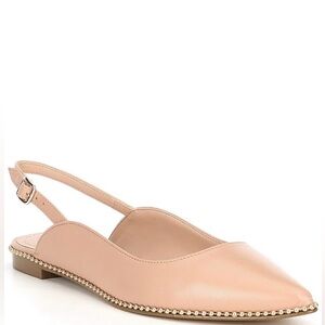 Coach Vae Leather Slingback Studded Flat Skimmers NW